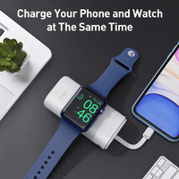 IWALK wireless power bank 9000mAh with built-in cable iWatch ultra wireless magnetic iPhone Watch 8/7/6 Lightning