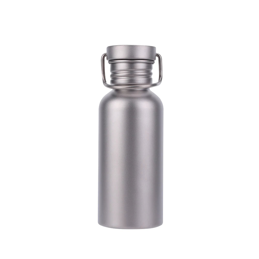 500/600/750ml Titanium Water Bottle with Lid Lightweight Drinking Bottle Leak-Proof Ultralight Water Bottle for Outdoor Picnic