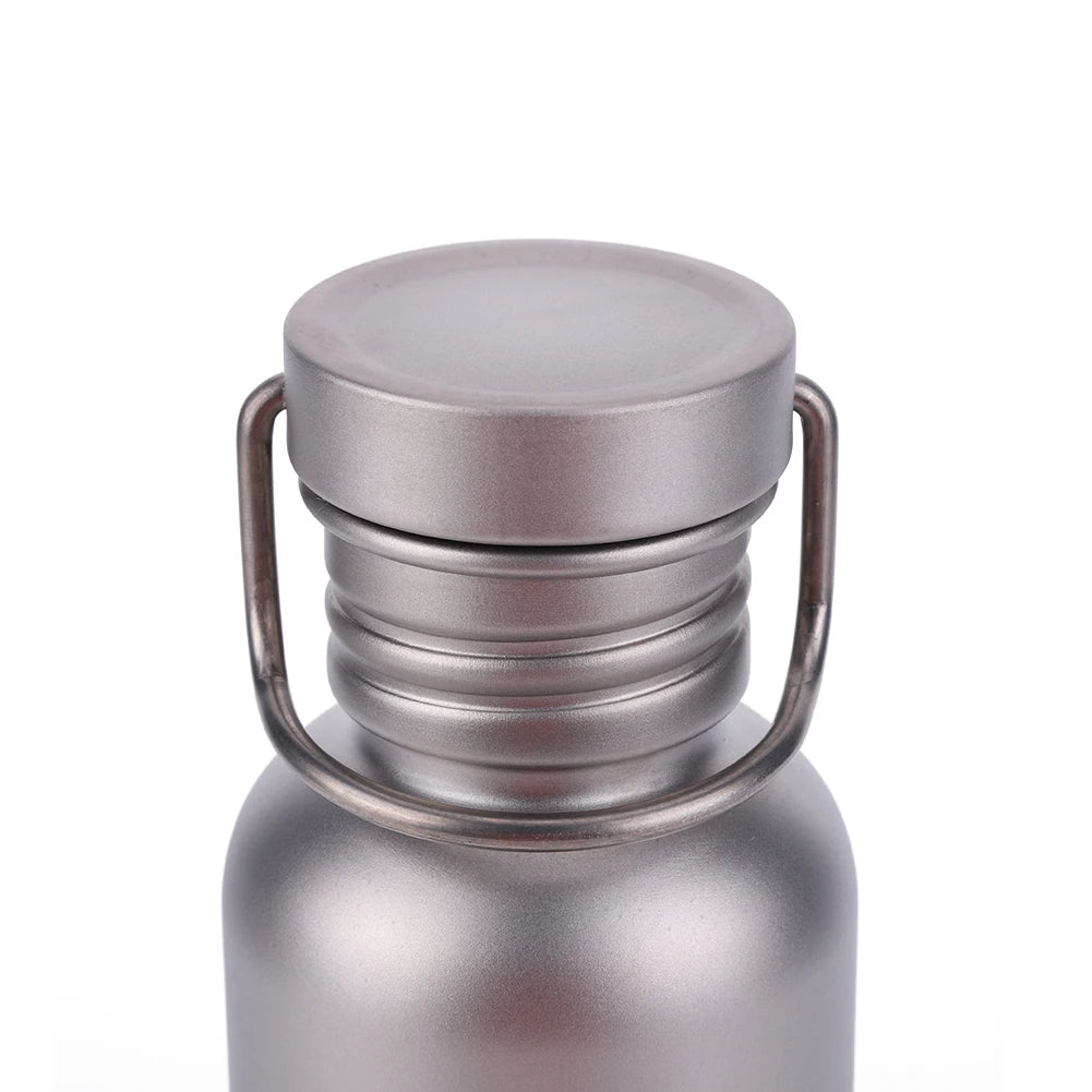 500/600/750ml Titanium Water Bottle with Lid Lightweight Drinking Bottle Leak-Proof Ultralight Water Bottle for Outdoor Picnic