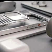 Aromatherapy Aluminum Metal Case For iPhone 15 Plus 14 13 12 Pro Max Heat Dissipation Full Shockproof Auto Popup Fragrance Cover