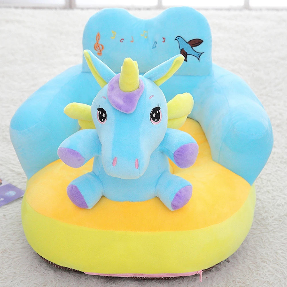 Cartoon Kid Furniture Protector Non-slip Animal Babies Armchair Couch Covers Breathable Elastic Unisex for Boys Girls