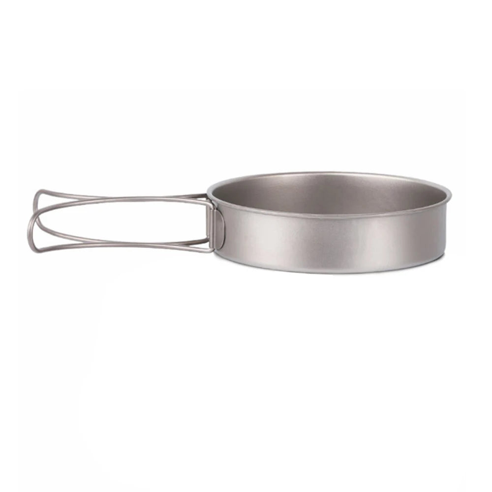 1000ml Ultralight Titanium Frypan Outdoor Camping Hiking Picnic Cooking Frying Pan