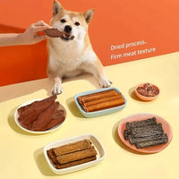 Natural Jerky Dog Treats Chewable Protein Snacks with Chicken Turkey Salmon Beef Duck Dental Health Treats for All Dog Sizes