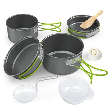 Camping Cooking Set Camping Cookware Travel Tableware Outdoor Picnic Set Teapot For 2-3 Peaple Non-stick Pots Assorted Sets