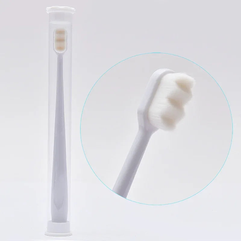 Environmentally Toothbrush Ultra-fine Soft Flat And Waves Head Deep Cleaning Teeth Adult kids Manual Toothbrush For Oral Care