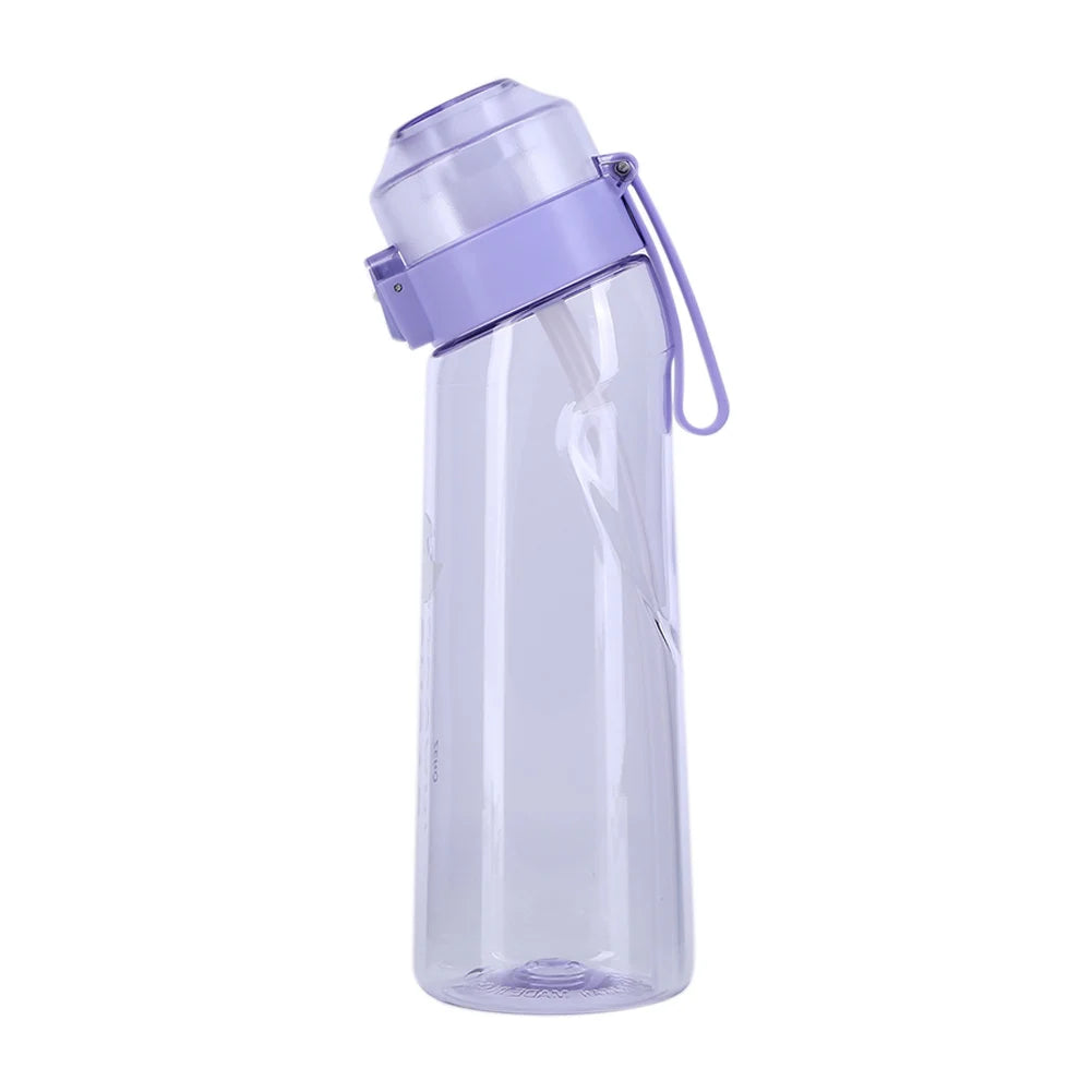 Portable Flavored Water Bottle with Straw Drink More Water 650ML Drinking Bottles Reusable Cup for Outdoor School Office