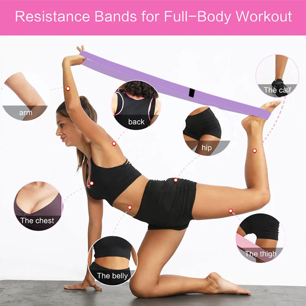 Long Resistance Bands Exercise Bands Workout Bands Stretch Bands for Women & Men Home Gym Fitness Yoga Pilates