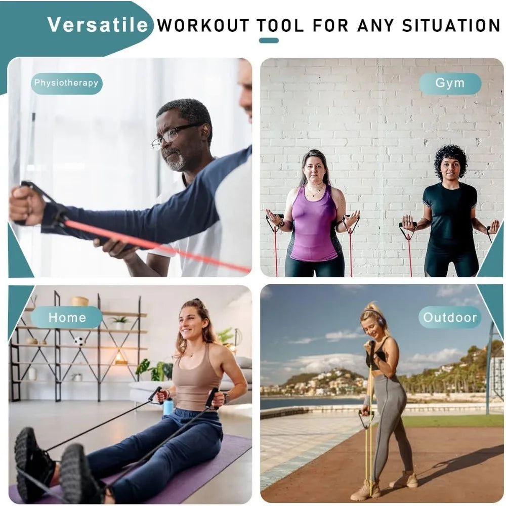 Resistance Bands with Handles, Single Resistance Bands, Exercise Bands with Handles, for Resistance Training, Physical Therapy