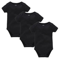 3PCS 5PCS Baby Boys Girls Clothes Solid White Short Sleeve Cotton Baby Bodysuits body bebe 0-24 months Newborn Jumpsuit