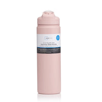 Insulated Stainless Steel Water Bottle with Flip Top Lid 24oz BPA Free Leak Proof Double Wall Vacuum Sweat Free Design