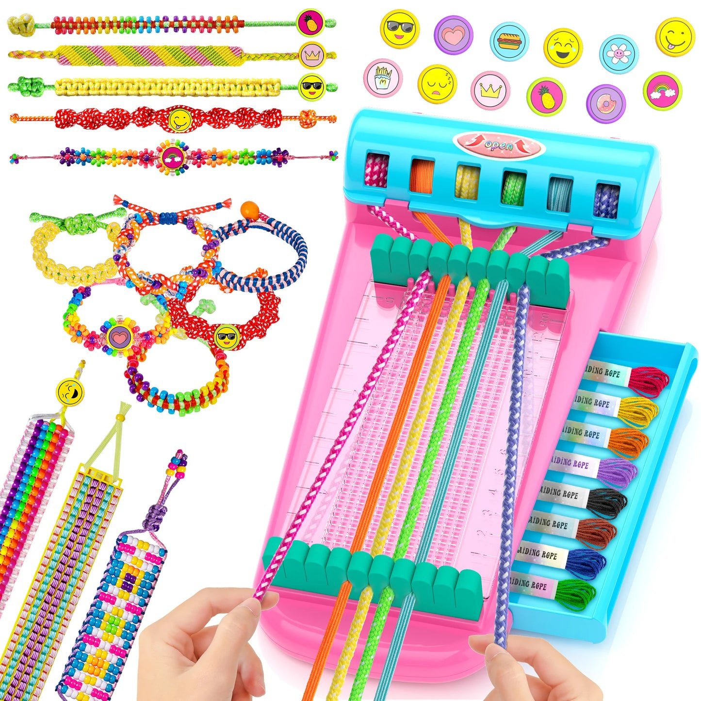 Friendship Bracelet Making Kit,Arts and Crafts String Maker Tool,Birthday Xmas Gifts for Girls 4 5 6 7 8 9 10 11 12+ Years Old
