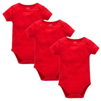 3PCS 5PCS Baby Boys Girls Clothes Solid White Short Sleeve Cotton Baby Bodysuits body bebe 0-24 months Newborn Jumpsuit