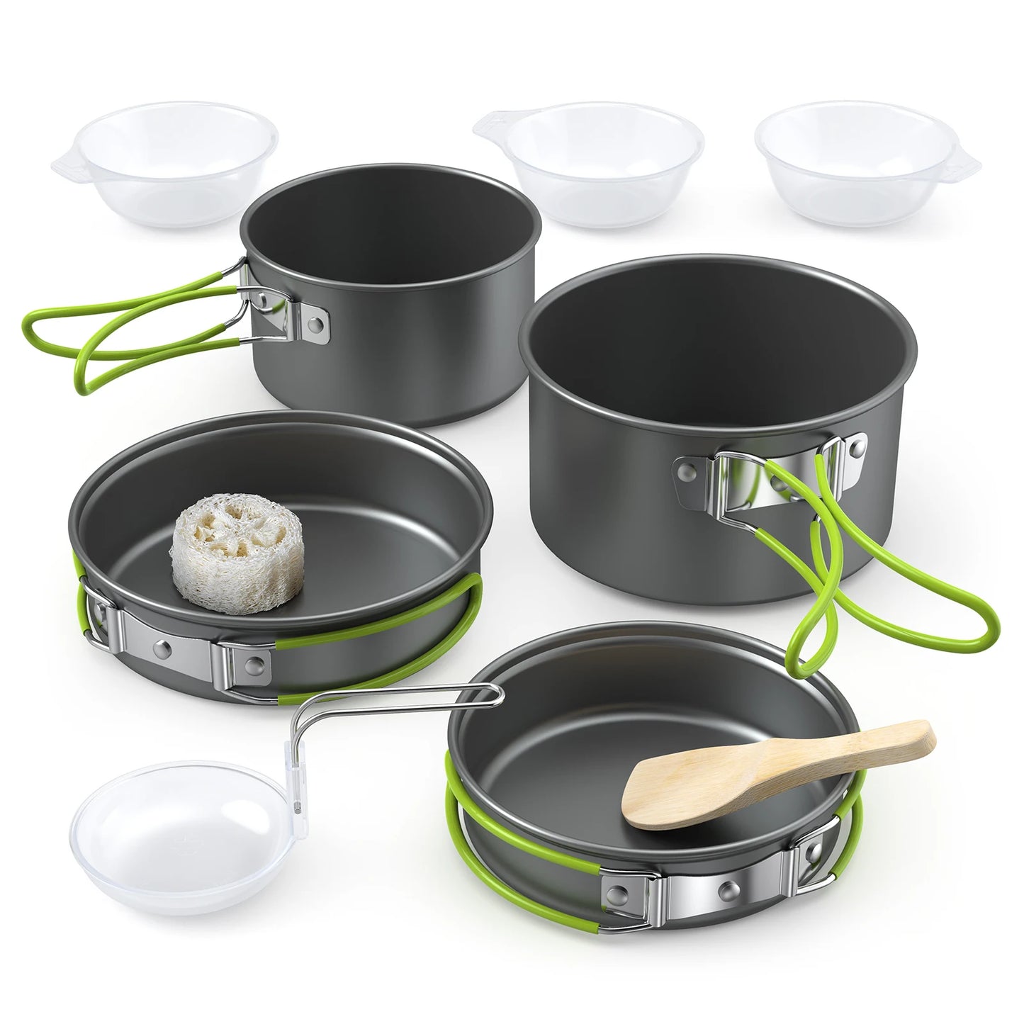 Camping Cooking Set Camping Cookware Travel Tableware Outdoor Picnic Set Teapot For 2-3 Peaple Non-stick Pots Assorted Sets