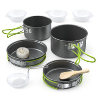 Camping Cooking Set Camping Cookware Travel Tableware Outdoor Picnic Set Teapot For 2-3 Peaple Non-stick Pots Assorted Sets
