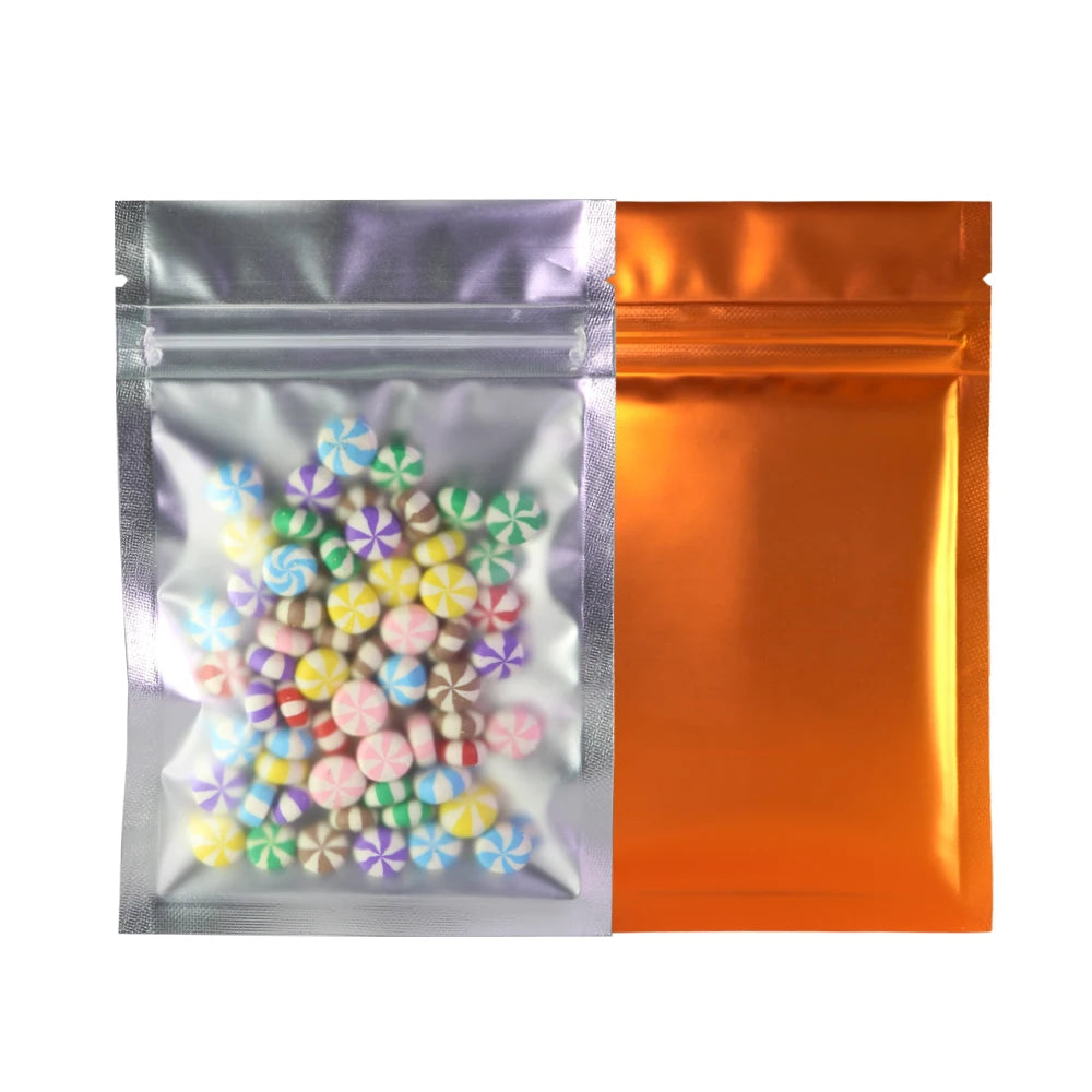 Eco Plastic Bags Aluminum Foil And PP Mylar Bags Matte Gift Pouch Frosted Translucent Kitchen Food Bags Zip Lock Storage Package