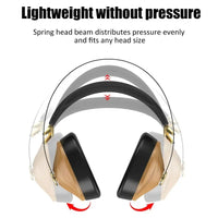 OKCSC One99 Classic Closed-Back Headset For Audiophiles Walnut Color Wired Headset Head Mounted Dynamic Stereo Headphones