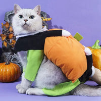Funny Pet Cosplay Costume Small Medium Dog Leotard Coat Halloween Christmas Clothing Cat Pumpkin Transfiguring Dog Cute