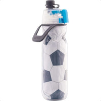 Mist 'N Sip Misting Water Bottle 2in1 Mist And Sip Function With No Leak Pull Top Spout Reusable Sports Water Bottle 20 oz Socc